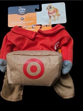 Target-Inspired Red Delivery Worker Dog Costume - Hyde & Eek! (M) NWOT